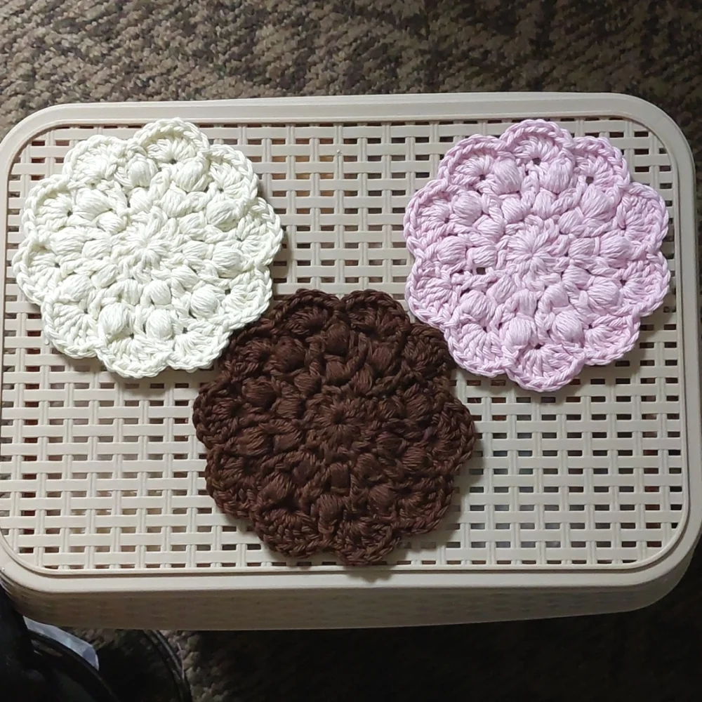 Crochet Super Scrub Facial Rounds▪︎Neapolitan Special Edition▪︎Set of 3